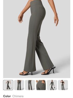 HALARA SculptFlex work Pants with back pockets Dark Grey High-Rise